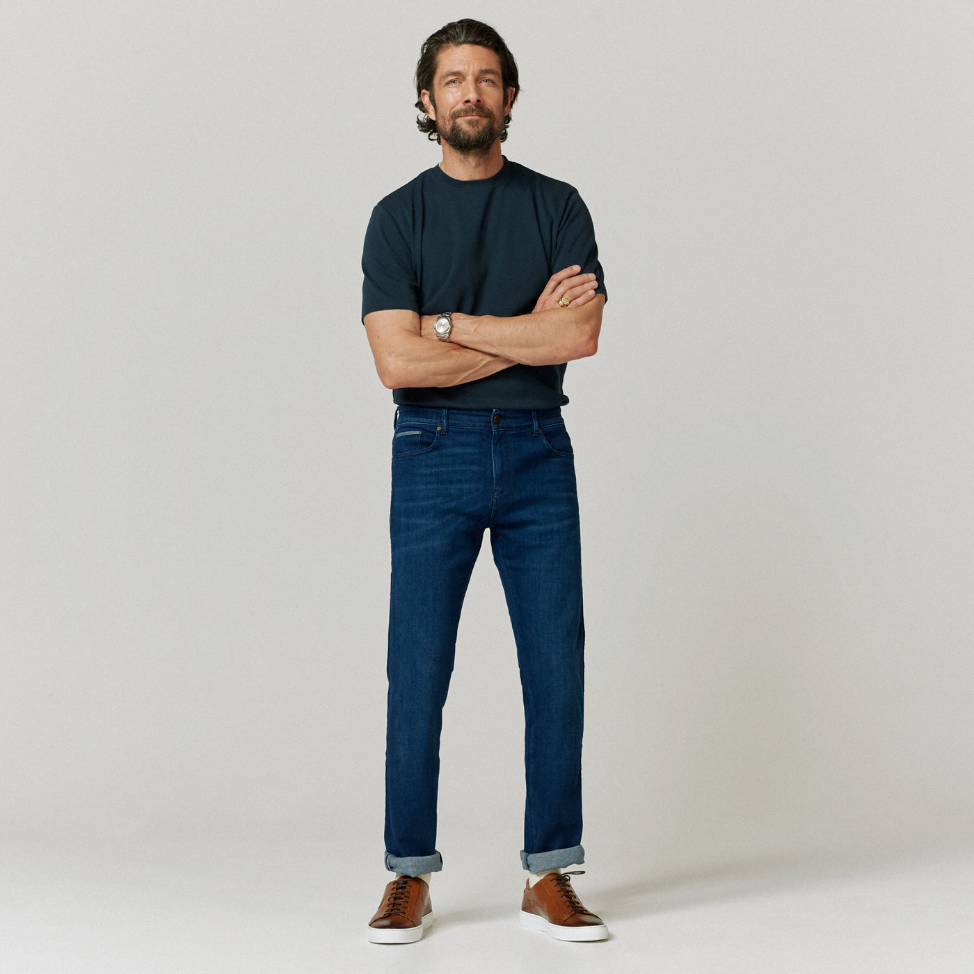 Oliver Sweeney Navigli Jean in Dark Blue Denim Model