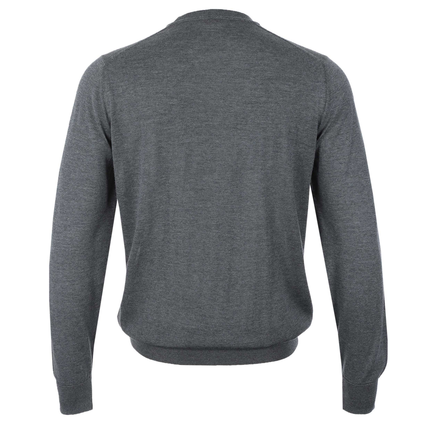 Pal Zileri Basic Crew Neck Knitwear in Grey Back