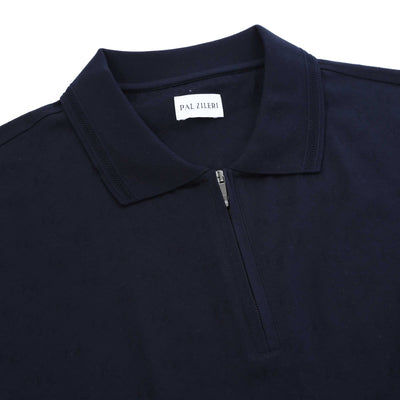 Pal Zileri PZ Zip Polo Shirt in Navy