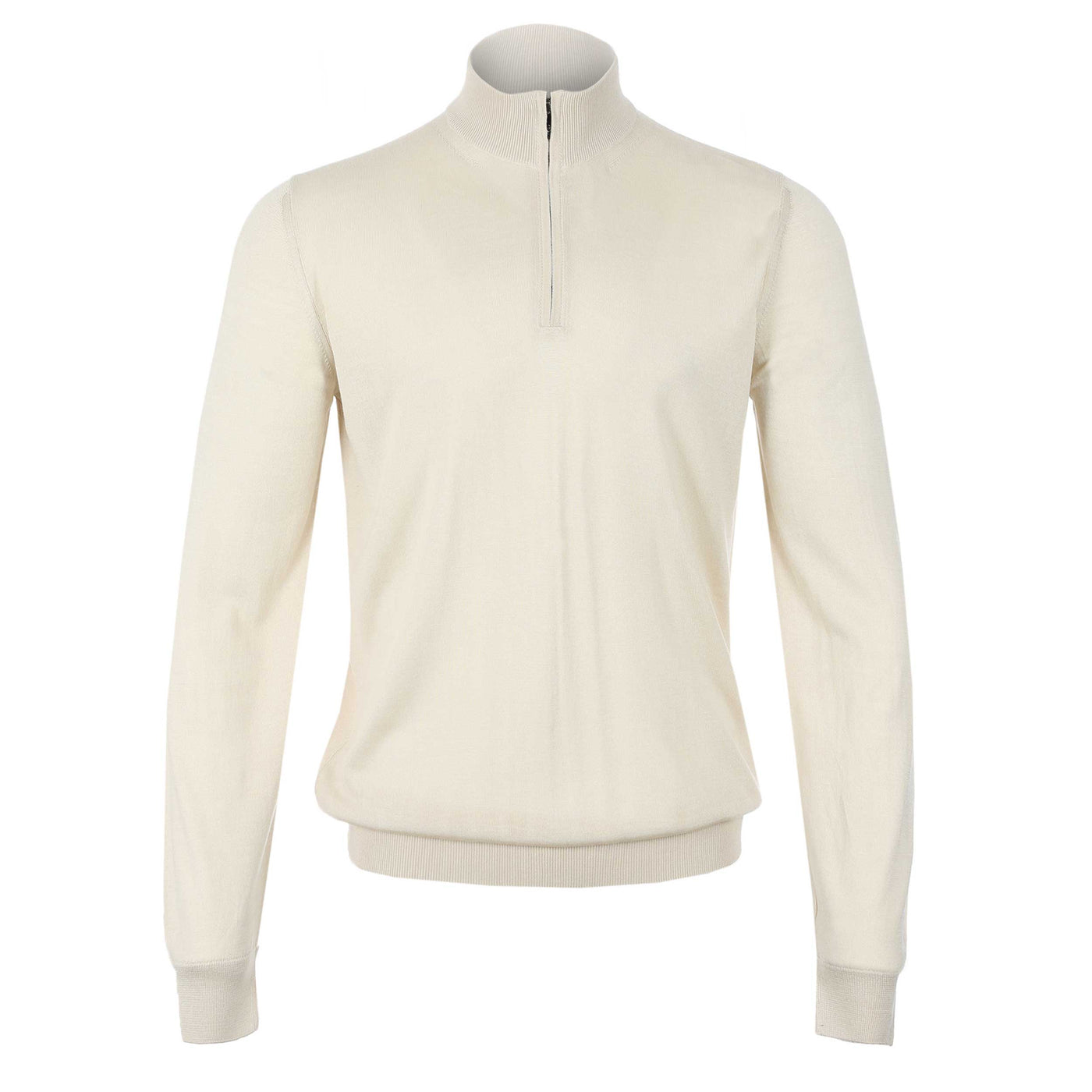 Pal Zileri Quarter Zip Knitwear in Cream