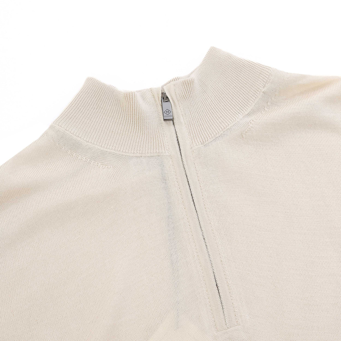 Pal Zileri Quarter Zip Knitwear in Cream Placket