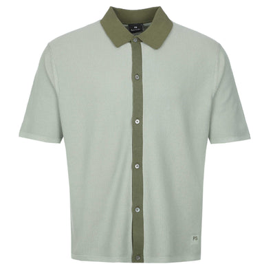 Paul Smith Button Thru SS Polo Knitwear in Green