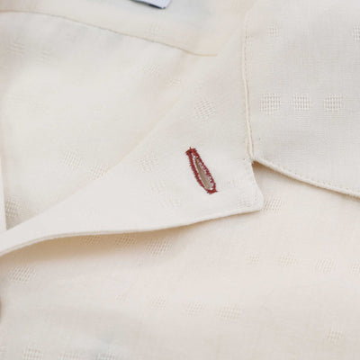 Paul Smith Casual Fit SS Shirt in Off White Collar Detail