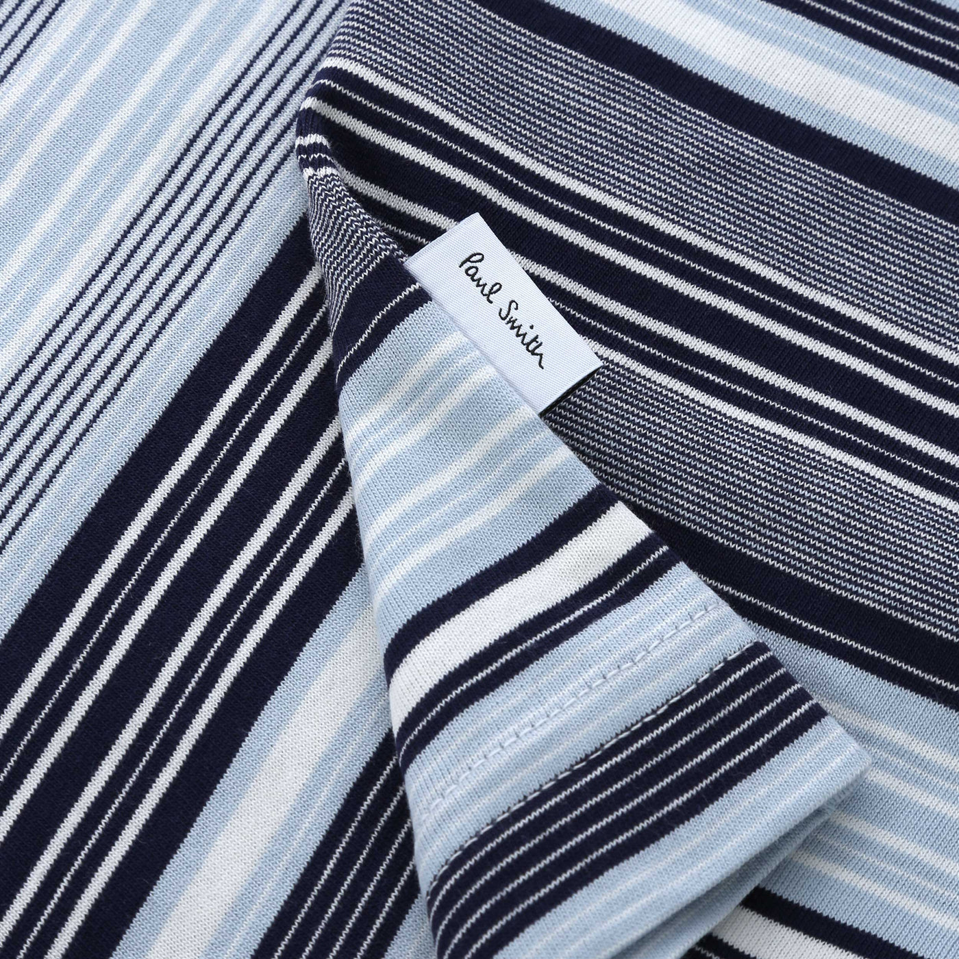 Paul Smith Casual Fit Stripe T Shirt in White Logo Tab