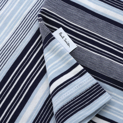 Paul Smith Casual Fit Stripe T Shirt in White Logo Tab
