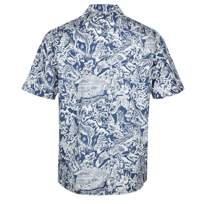 Paul Smith Chalet Casual Fit SS Shirt in Navy Back
