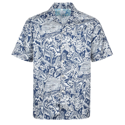 Paul Smith Chalet Casual Fit SS Shirt in Navy