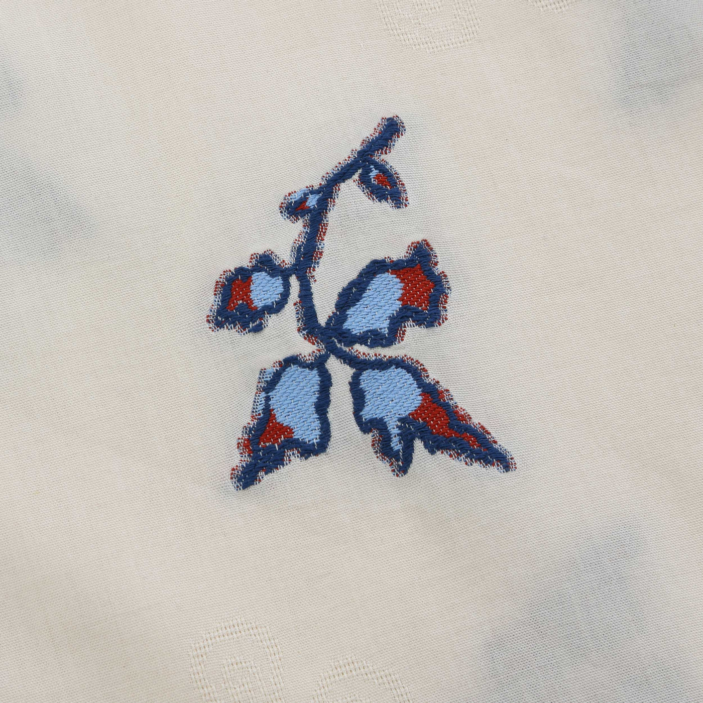 Paul Smith Floral Reg Fit SS Shirt in Off White Logo