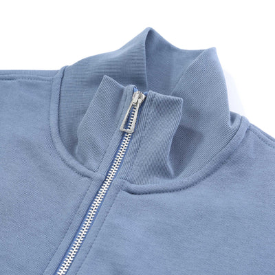 Paul Smith Full Zip Sweat Top in Airforce Blue Neck