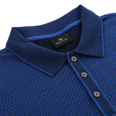 Paul Smith Geo Polo Shirt in Blue Placket