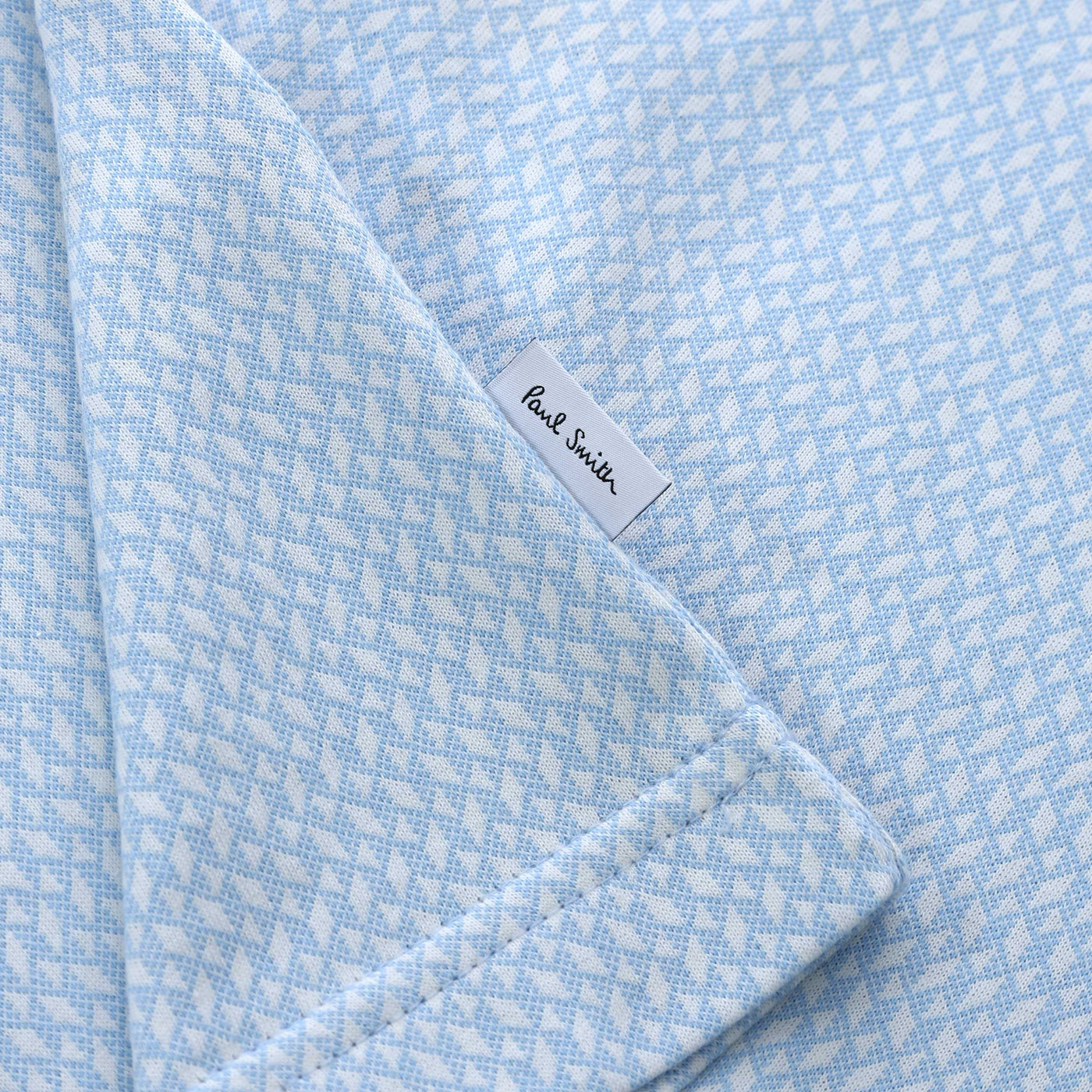 Paul Smith Geo Polo Shirt in Sky Blue Logo Tab