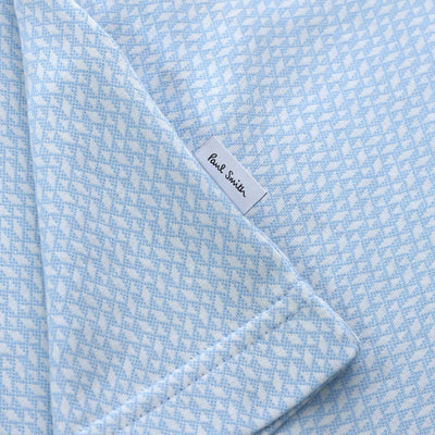 Paul Smith Geo Polo Shirt in Sky Blue Logo Tab