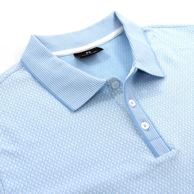 Paul Smith Geo Polo Shirt in Sky Blue Placket