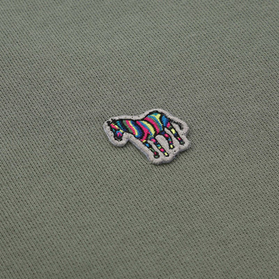 Paul Smith Half Zip Sweat Top in Sage Logo