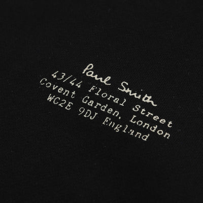 Paul Smith Logo Print Hoody Sweat Top in Black Chest Logo