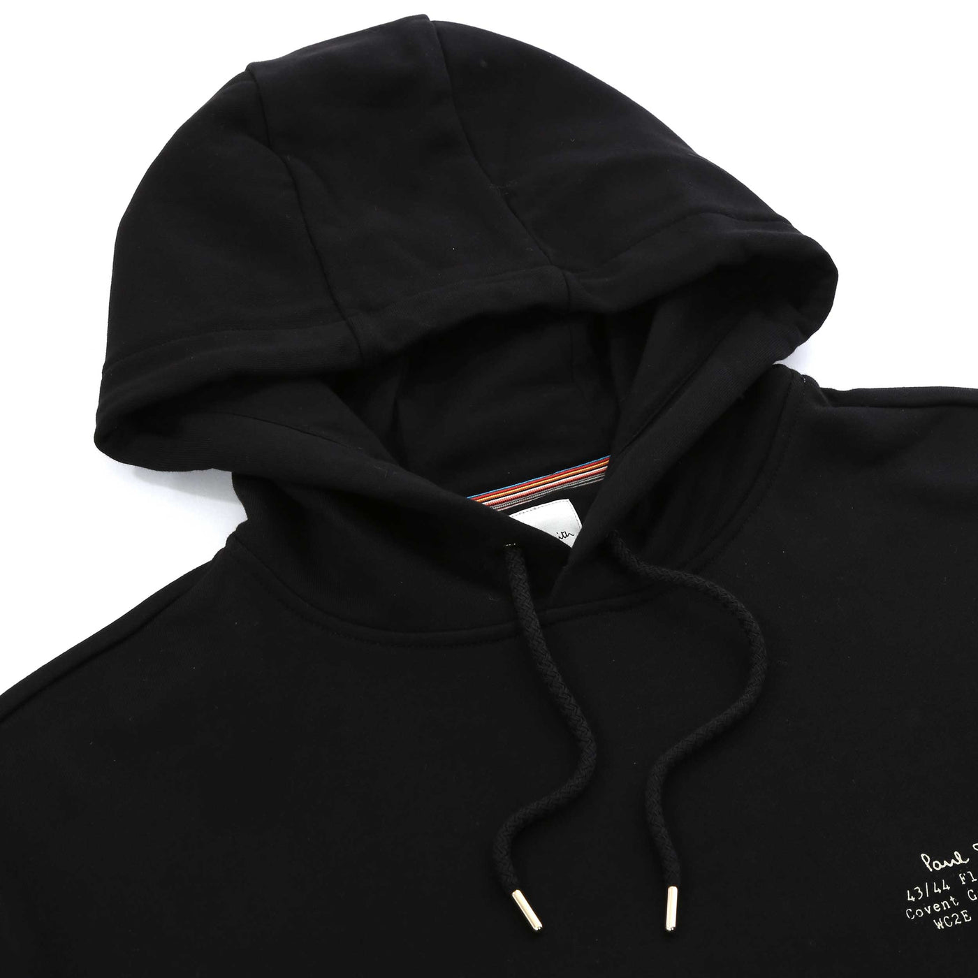 Paul Smith Logo Print Hoody Sweat Top in Black Hood