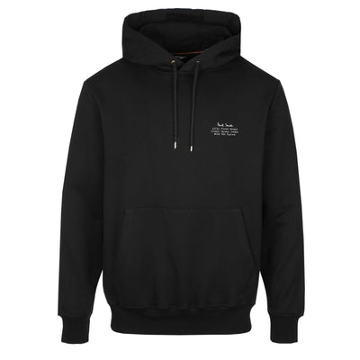 Paul Smith Logo Print Hoody Sweat Top in Black