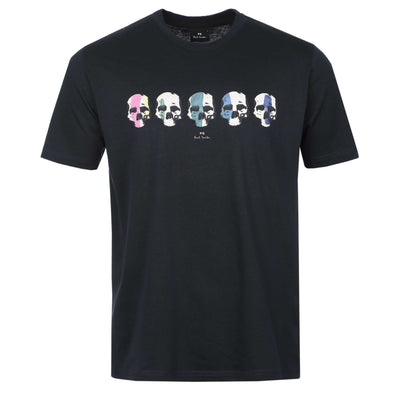 Paul Smith Multi Skull T-Shirt in Navy