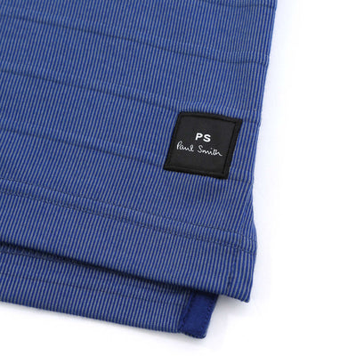 Paul Smith Needle Stripe T Shirt in Blue Logo Badge