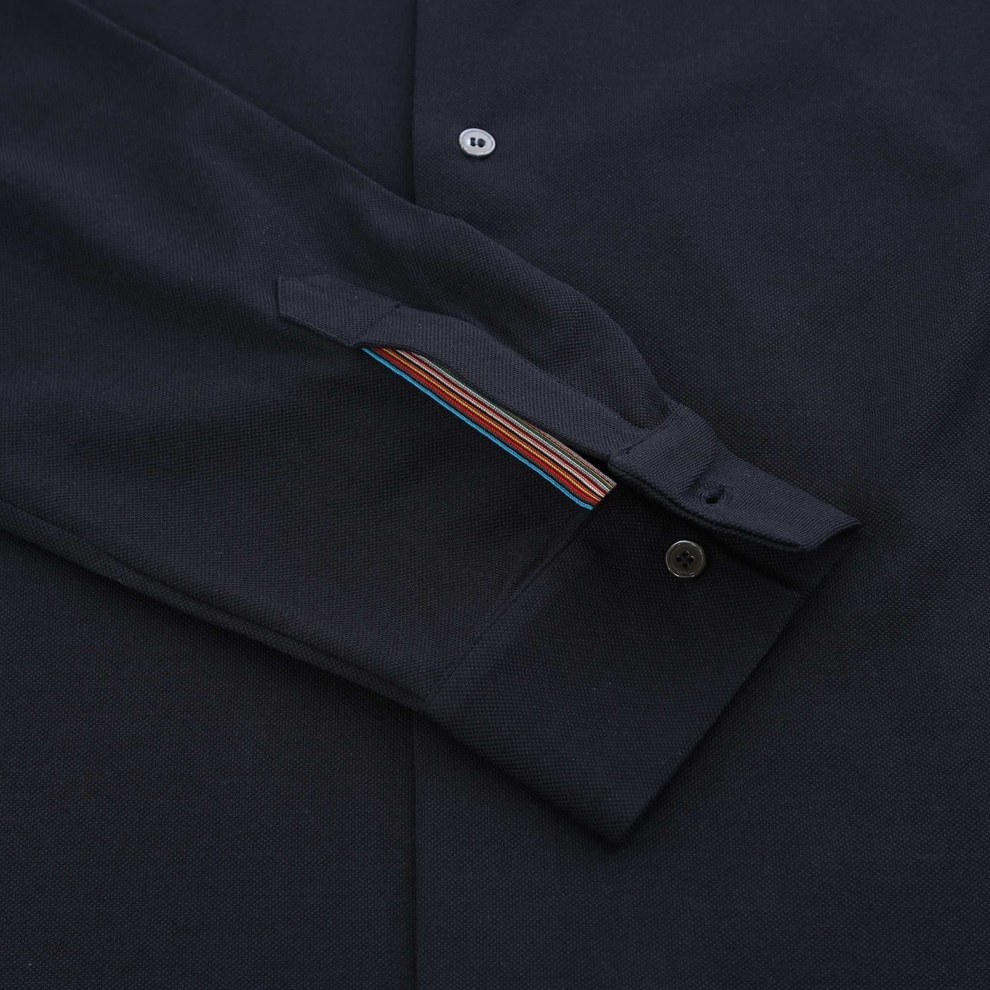 Paul Smith Pique Shirt in Dark Navy Sleeve