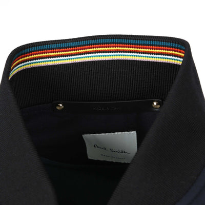 Paul Smith Regular Fit Bomber Jacket in Navy Inside Collar Detail