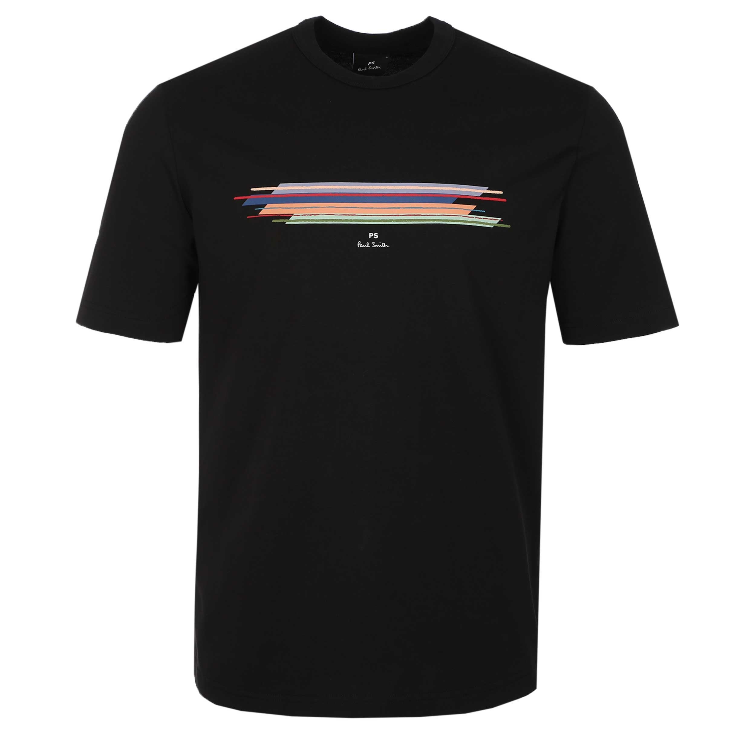 Paul Smith Stripe Casual Fit T Shirt in Black
