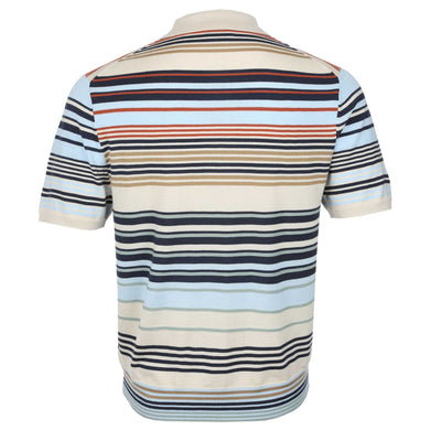 Paul Smith Stripe Sweater SS Polo in Multicolour Back