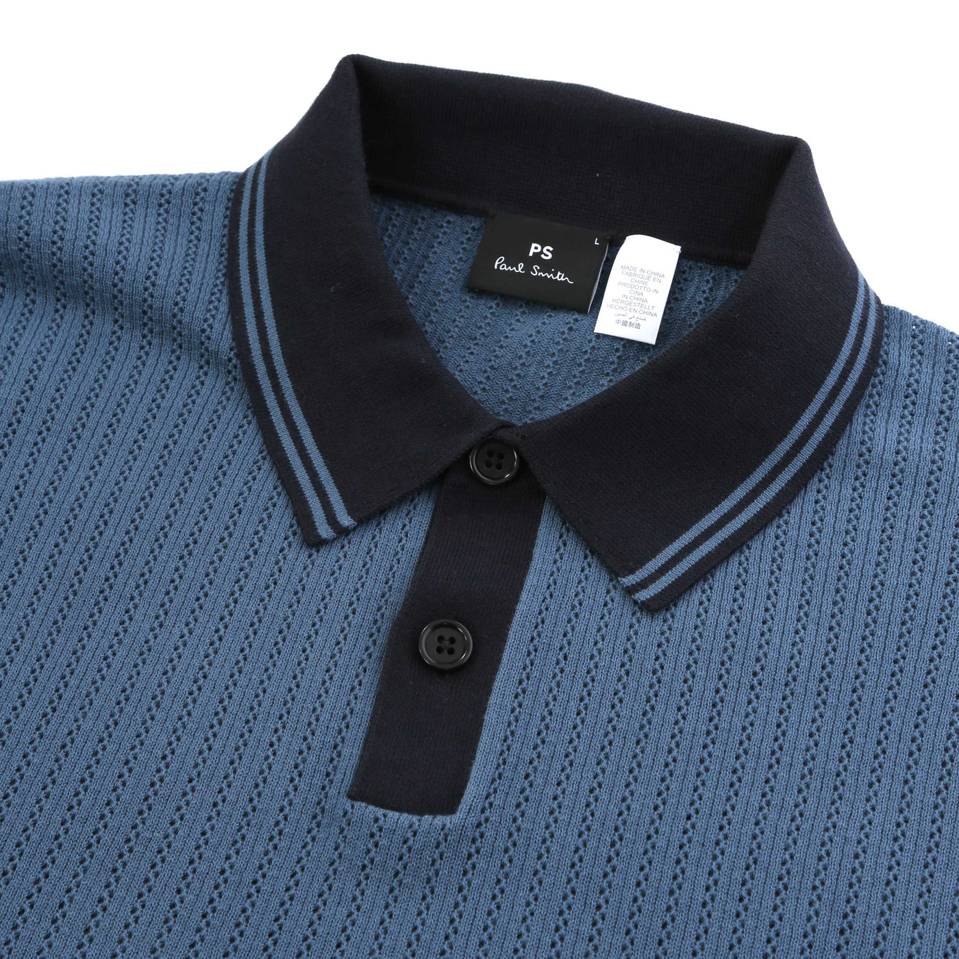 Paul Smith Sweater SS Polo in Blue Placket