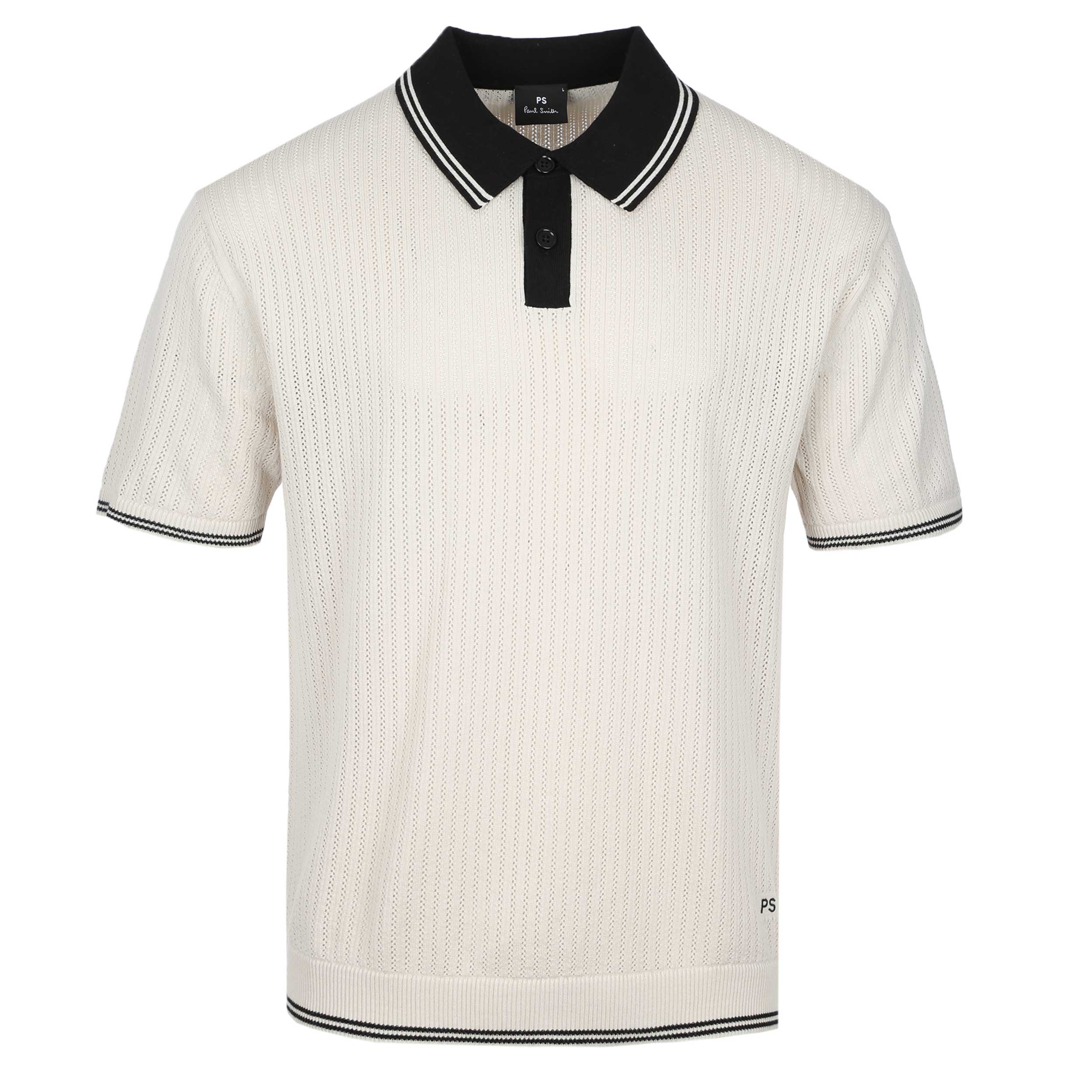 Paul Smith Sweater SS Polo in Off White