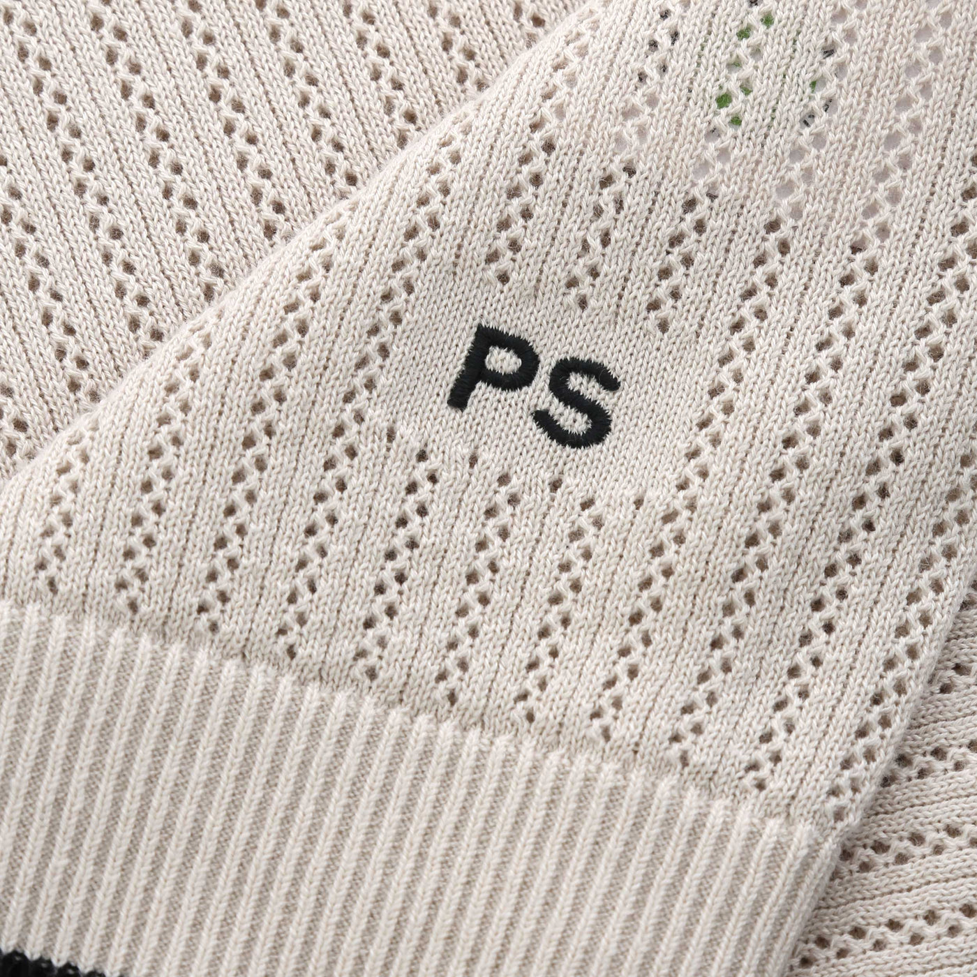 Paul Smith Sweater SS Polo in Off White Logo
