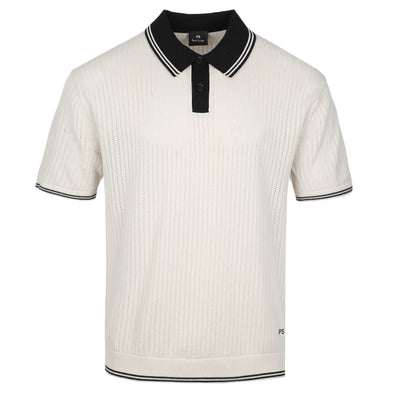 Paul Smith Sweater SS Polo in Off White