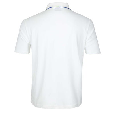 Paul Smith Trim Button Thru Polo Shirt in White Back
