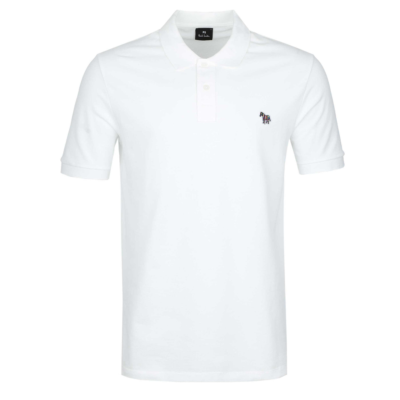 Paul Smith Zebra Badge Polo Shirt in White