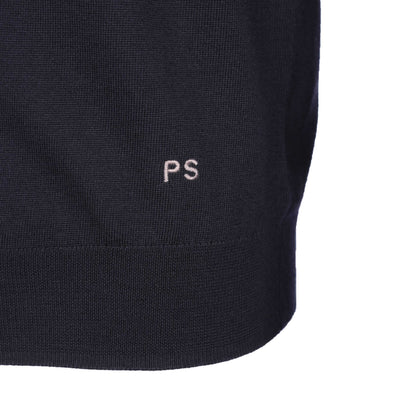 Paul Smith Zip Neck Knitwear in Navy Logo