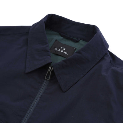 Paul Smith Zip Overshirt in Dark Navy Collar