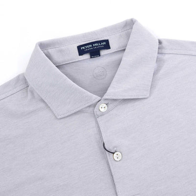 Peter Millar Albatross Polo Shirt in Gale Grey Collar
