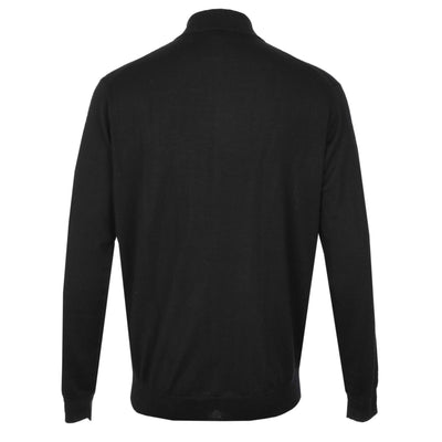 Peter Millar Autumn Crest 1/4 Zip Knitwear in Black Back