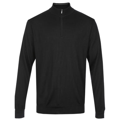 Peter Millar Autumn Crest 1/4 Zip Knitwear in Black