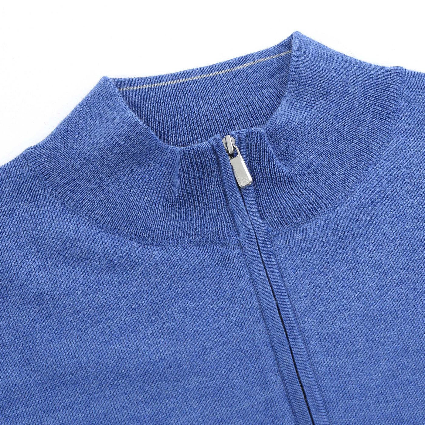 Peter Millar Autumn Crest 1/4 Zip Knitwear in Evening Tide Blue Placket