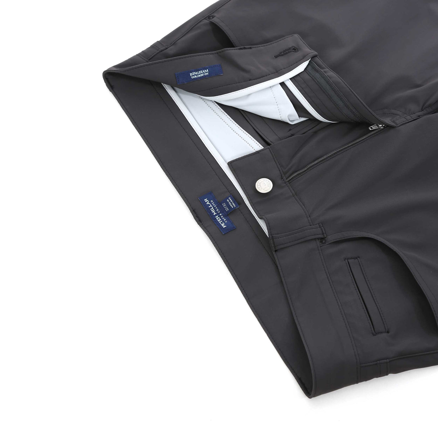 Peter Millar Bingham Performance Trouser in Carbon Black