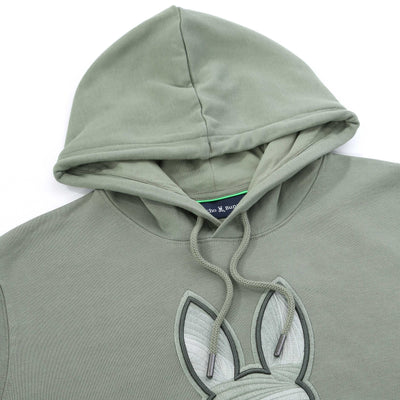 Psycho Bunny Baxter OTH Hoodie Sweat Top in Sea Spray Green Collar