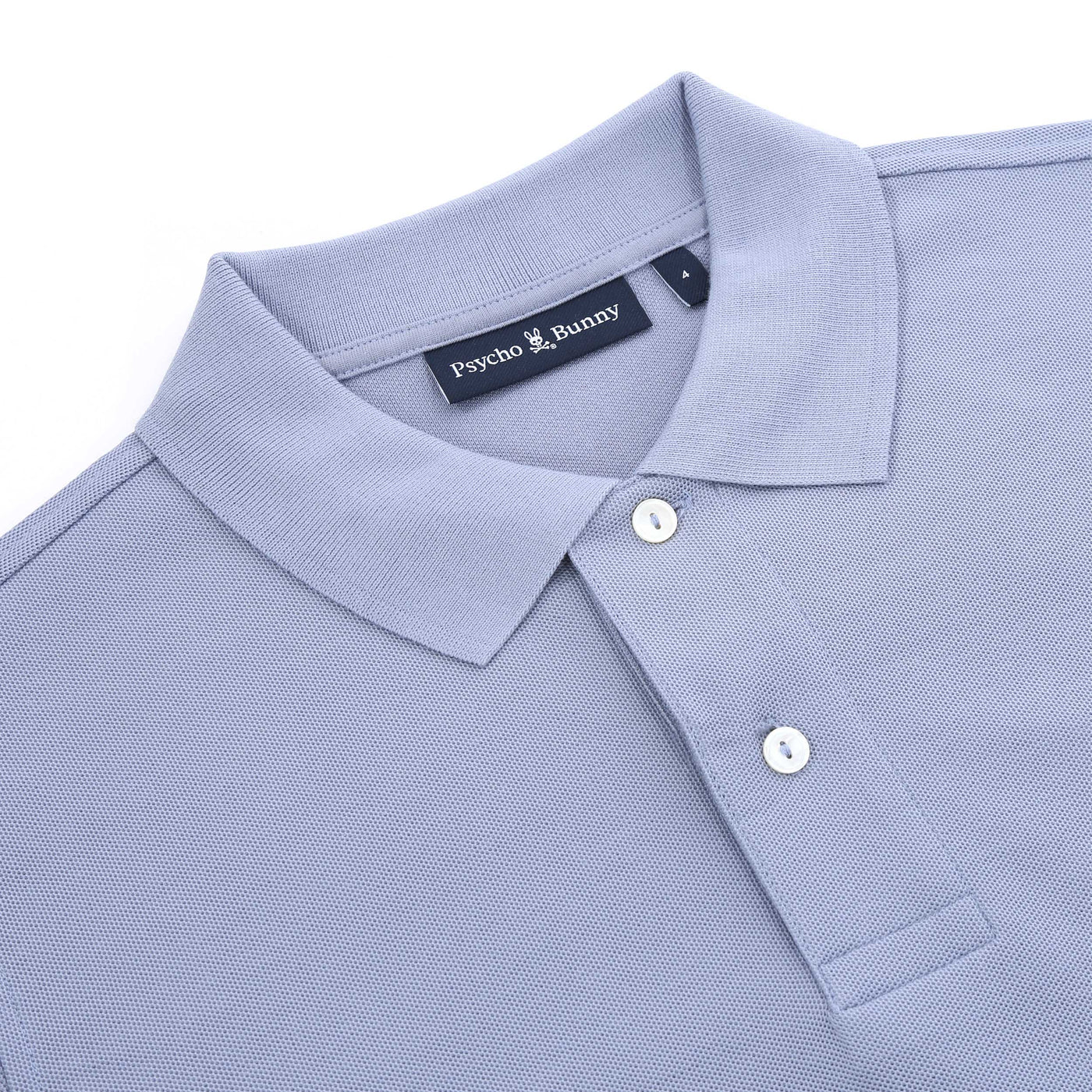 Psycho Bunny Classic Polo Shirt in Tempest Blue collar