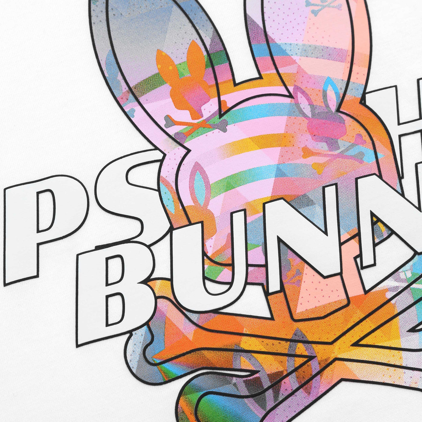 Psycho Bunny Milos Graphic T-Shirt in White Print