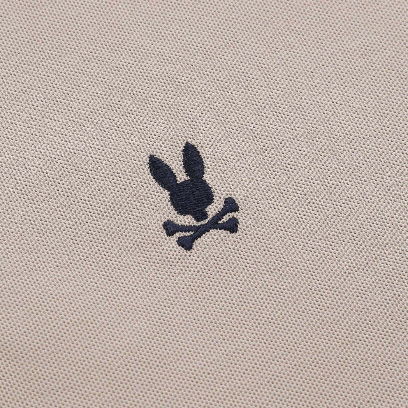 Psycho Bunny The Kent Pique Polo Shirt in Stone Logo