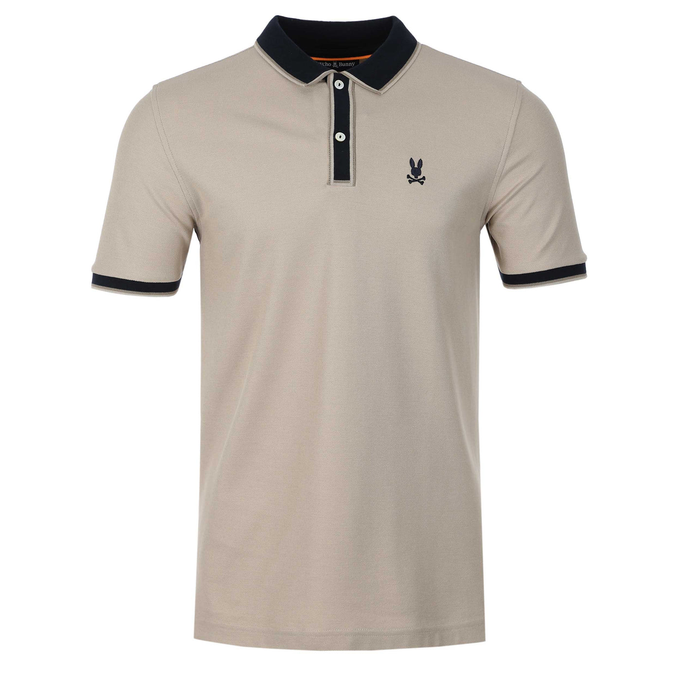 Psycho Bunny The Kent Pique Polo Shirt in Stone