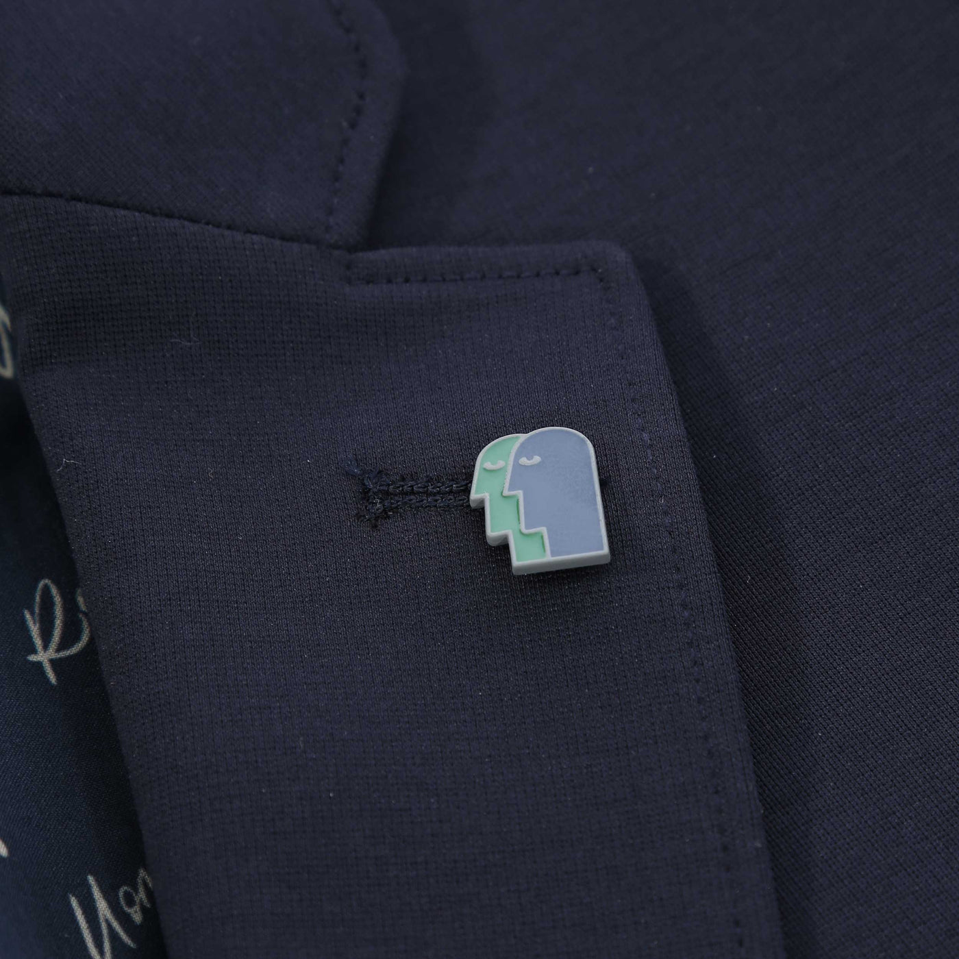 Remus Uomo Favian Jacket in Navy Lapel Badge