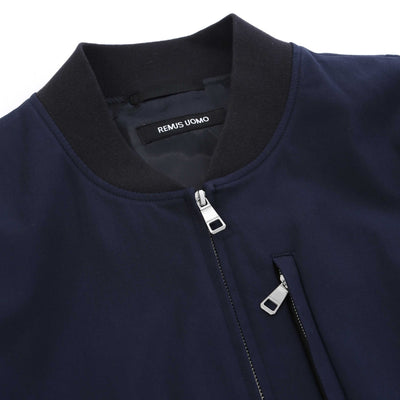 Remus Uomo Forbes Blouson Jacket in Navy Collar