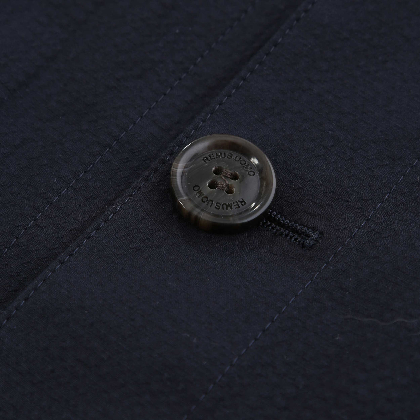 Remus Uomo Keats Overshirt in Navy Button