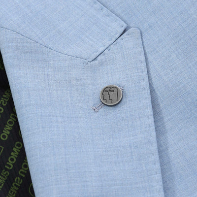 Remus Uomo Massa Jacket in Light Blue Pin Badge