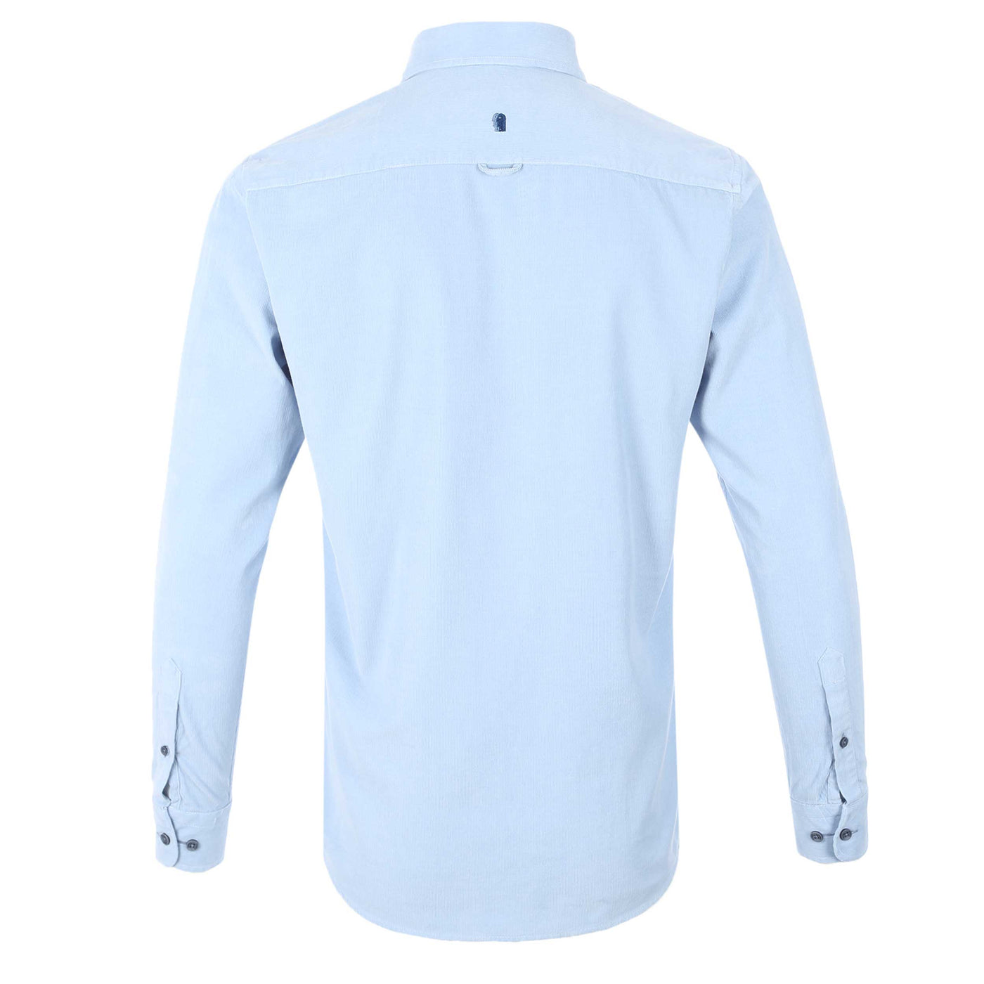 Remus Uomo Needle Cord Shirt in Sky Blue Back